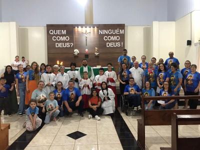 6Âº Dia das Missas com Novenas no Bairro SÃ£o Miguel de Laranjeiras do Sul foi Presidida pelo Padre SebastiÃ£o Gulart